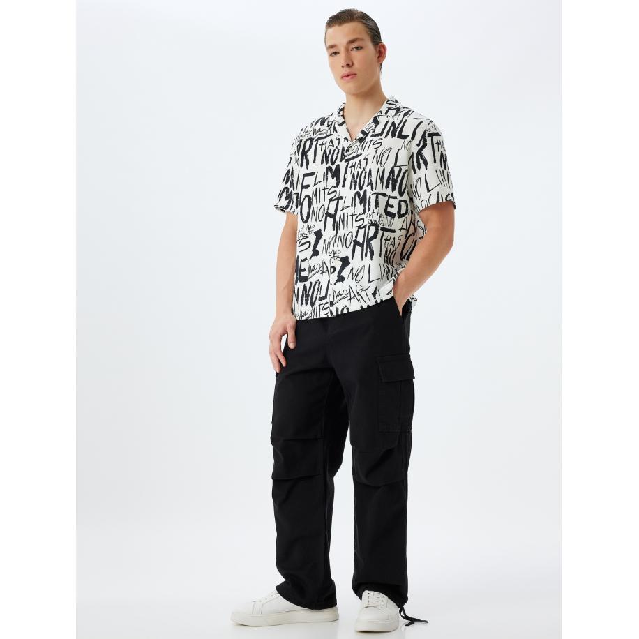 Koton Koton Overhemd zwart / wit -