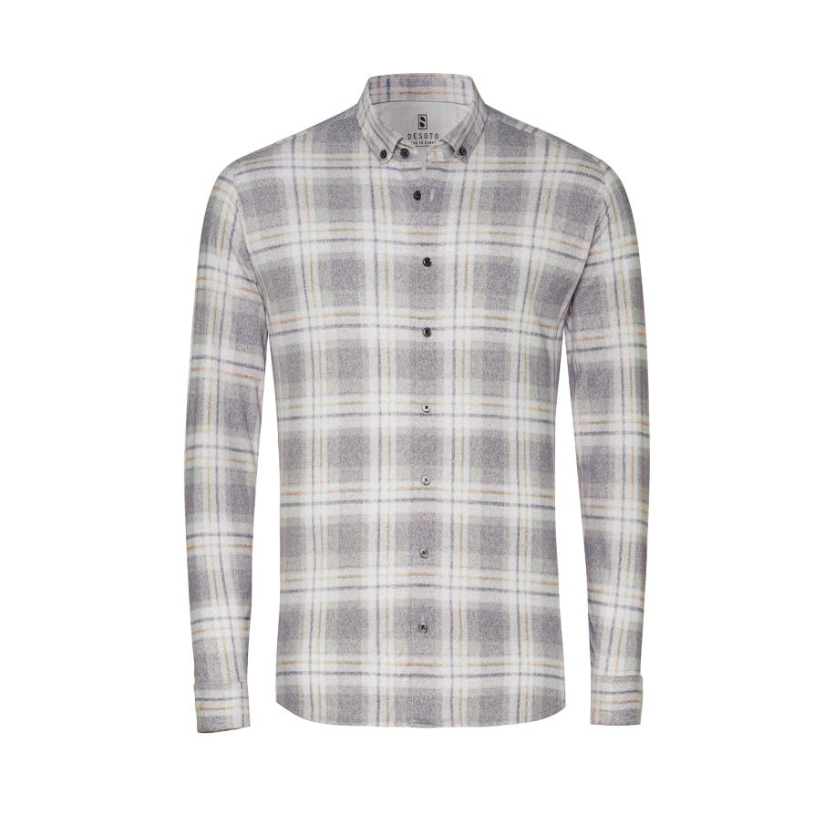 Desoto DESOTO Overhemd bruin / antraciet / wit -