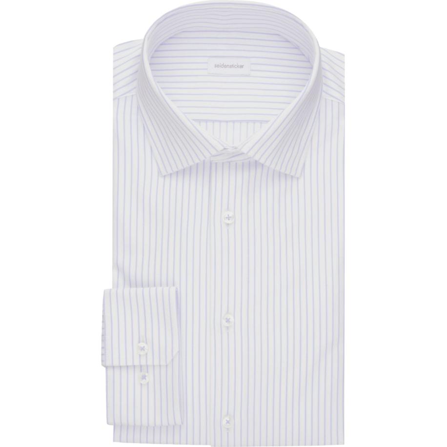 Seidensticker Overhemd lichtblauw, Gestreept Blauw