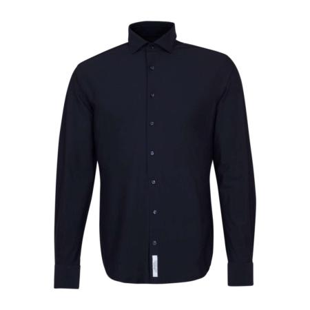 Jacques Britt Smart Business Jersey shirt Marine, Effen