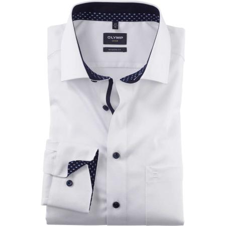 OLYMP Luxor Overhemd ML6 (vanaf 68 CM) wit