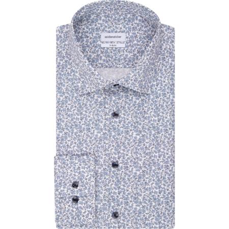 Seidensticker Overhemd lichtblauw, Bedrukt