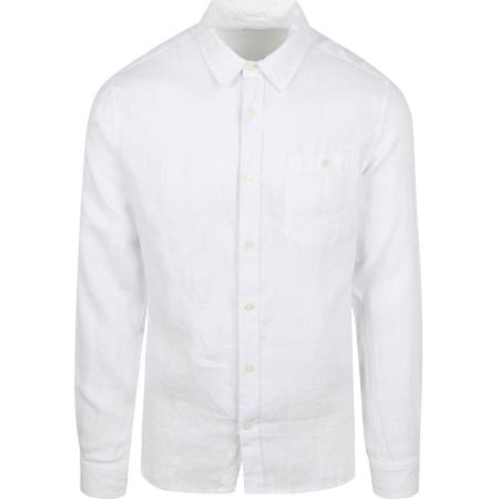 KnowledgeCotton Apparel Overhemd Linnen Wit