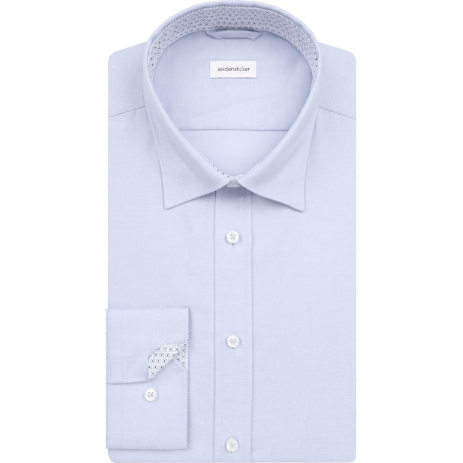 Seidensticker Overhemd lichtblauw, Effen Blauw
