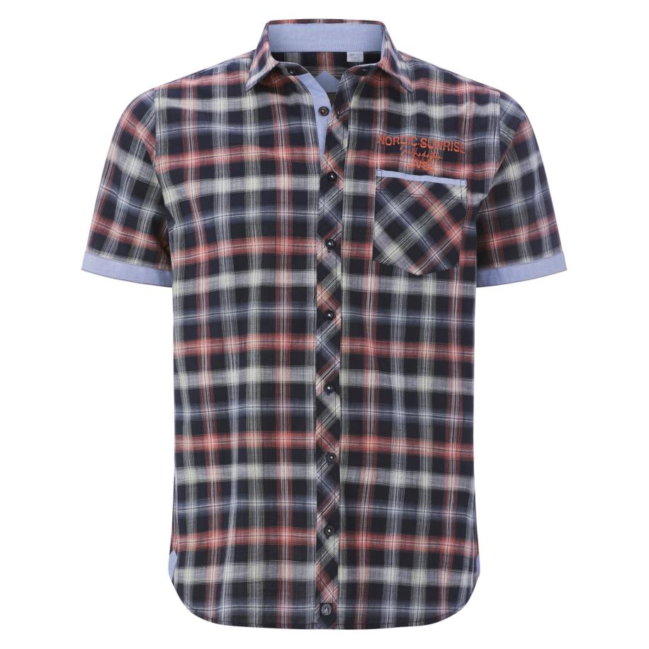 jan vanderstorm Jan Vanderstorm Overhemd Edbald lichtblauw / donkerblauw / knalrood -