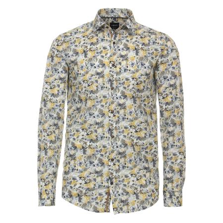 Venti Overhemd geel, Bedrukt