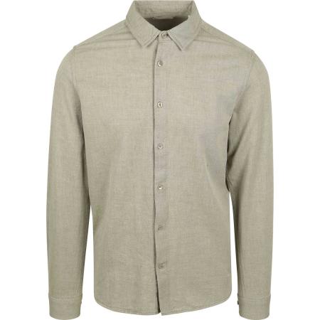 KnowledgeCotton Apparel Overhemd Lichtgroen