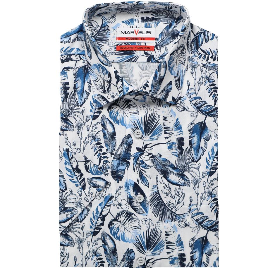Marvelis Overhemd Korte mouw wit Wit