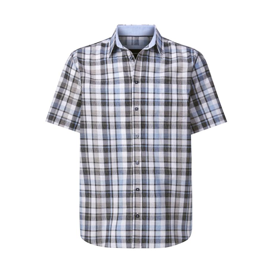 BABISTA Overhemd Korte mouw donkerblauw Blauw