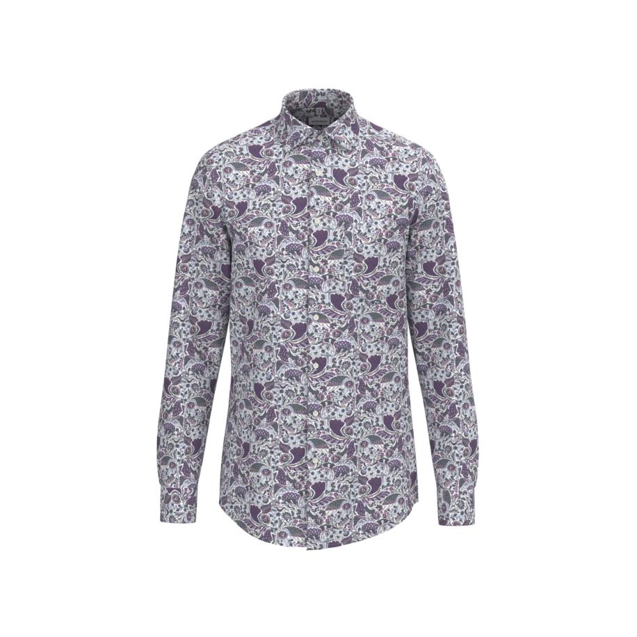 SEIDENSTICKER Zakelijk overhemd Smart Essentials groen / lila / wit Groen