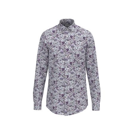 SEIDENSTICKER Zakelijk overhemd Smart Essentials groen / lila / wit