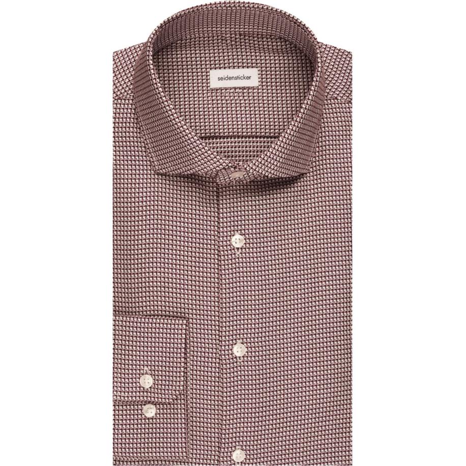 Seidensticker Overhemd pruim, Gestructureerd Paars