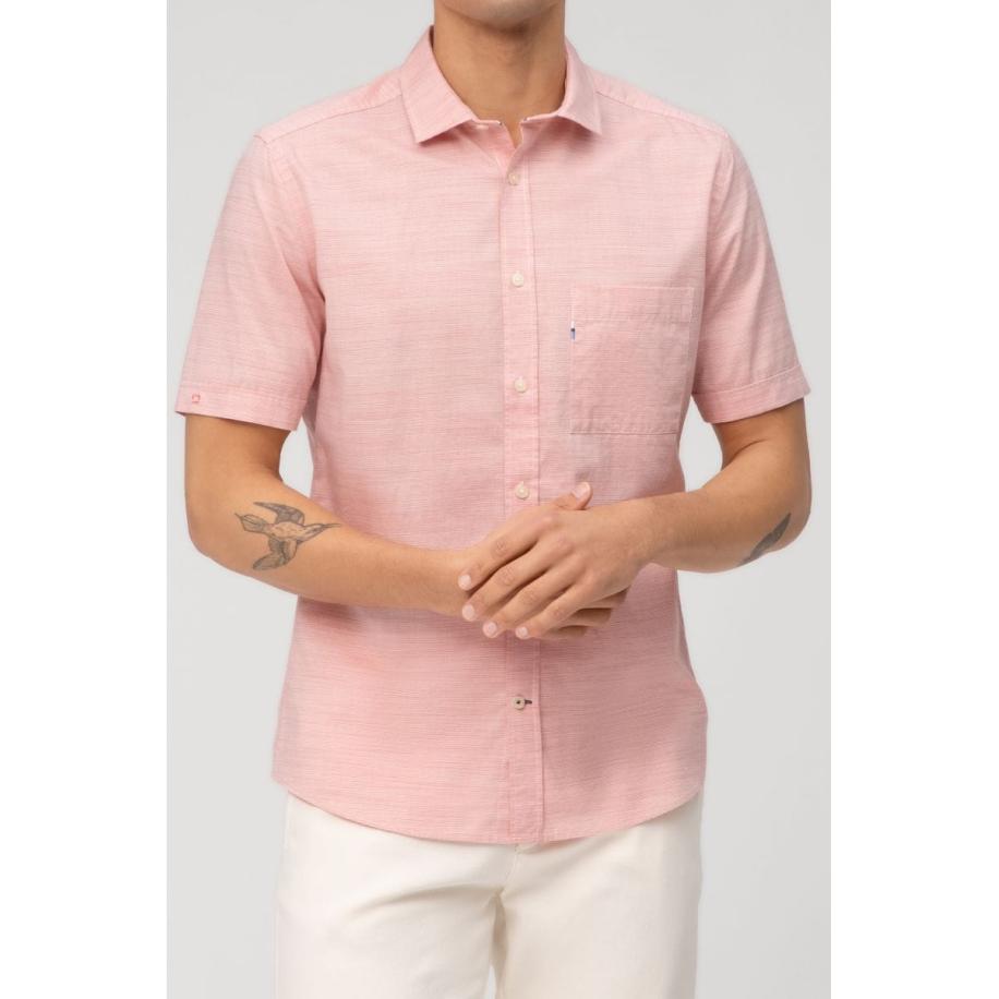 OLYMP Casual Overhemd Korte mouw rood Rood