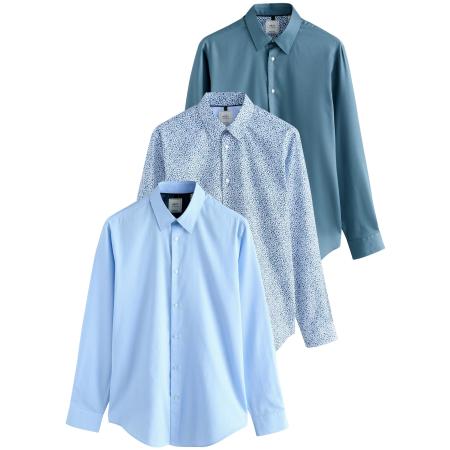 Next Next Overhemd cyaan blauw / lichtblauw