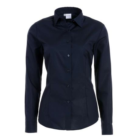 OLYMP Luxor Dames Overhemd marine, Effen