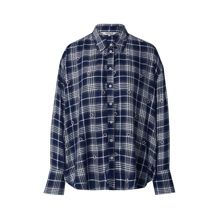 Only ONLY Blouse ONLGrace navy / rood / wit -