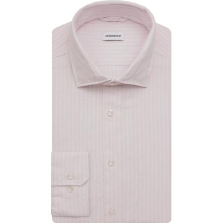 Seidensticker Linnen Overhemd lichtroze, Gestreept