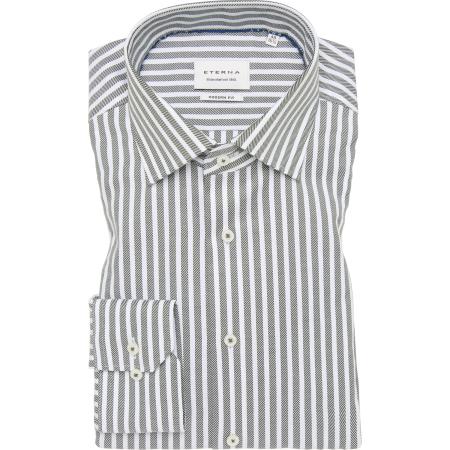 ETERNA Overhemd groen, Gestreept