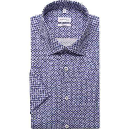 Seidensticker Overhemd Korte mouw middenblauw