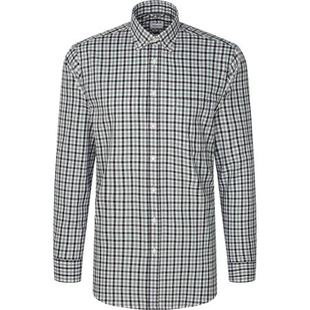 Seidensticker Flanellen Overhemd groen, Ruit