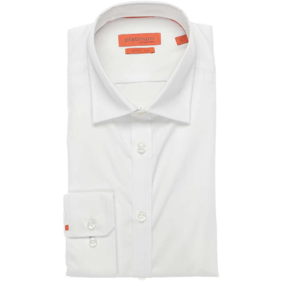 Jupiter Casual Overhemd wit, Effen Wit