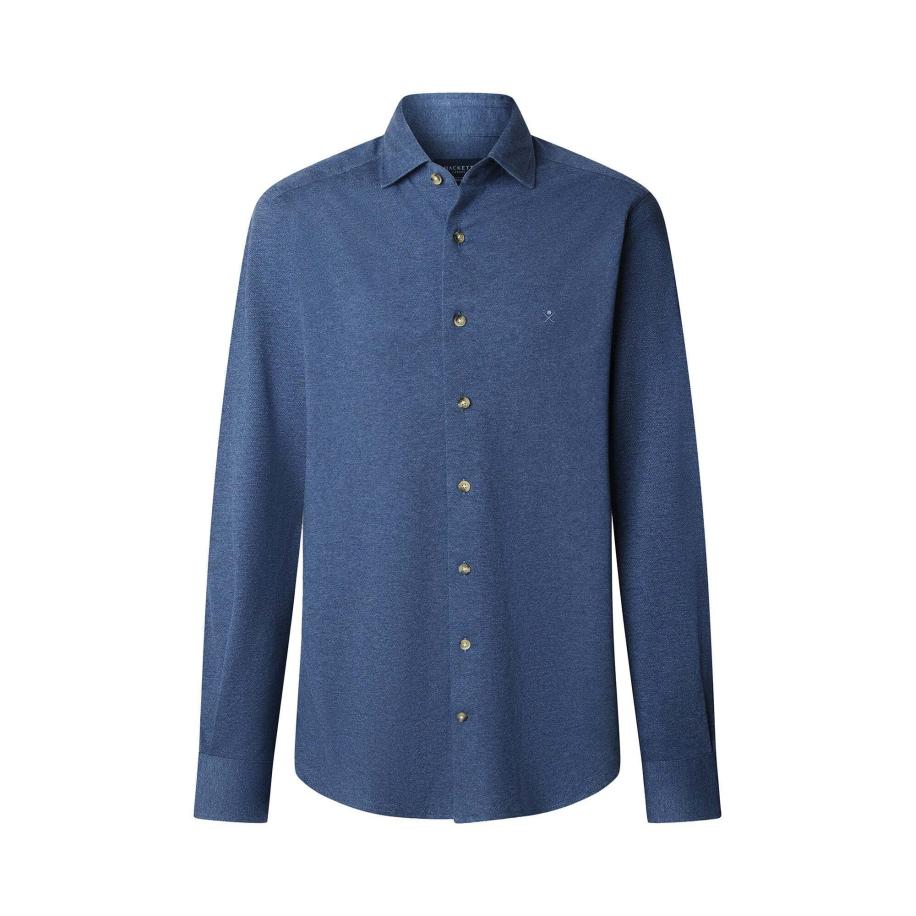 Hackett London Hackett London Overhemd blauw denim -