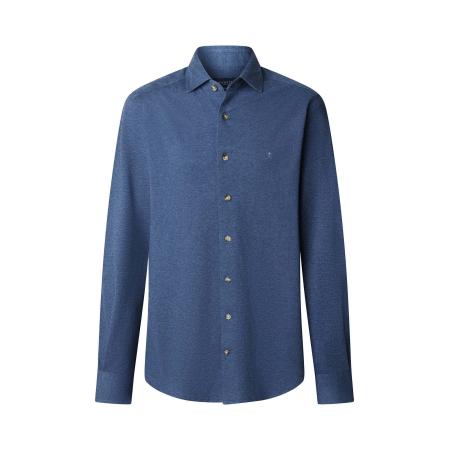 Hackett London Hackett London Overhemd blauw denim