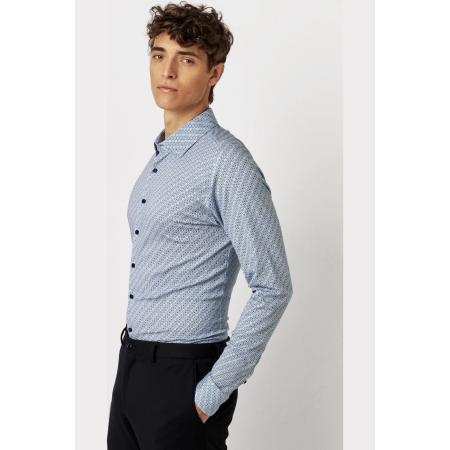 Desoto Jersey shirt blauw, Motief