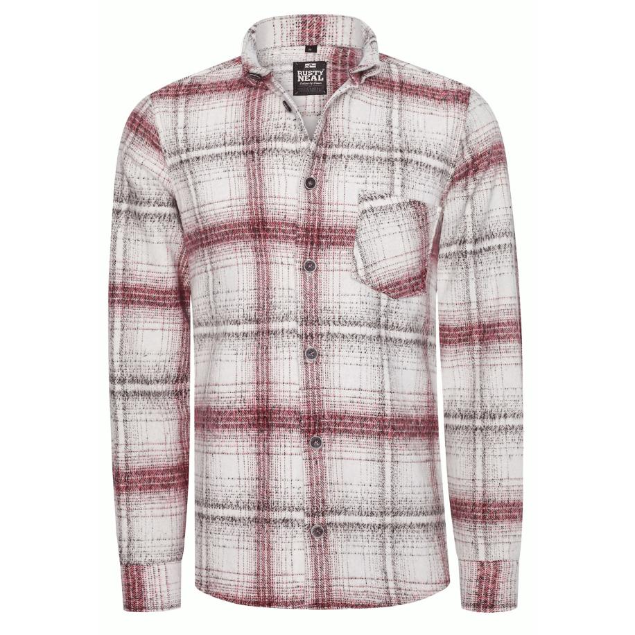 Rusty Neal Rusty Neal Overhemd ecru / rood -
