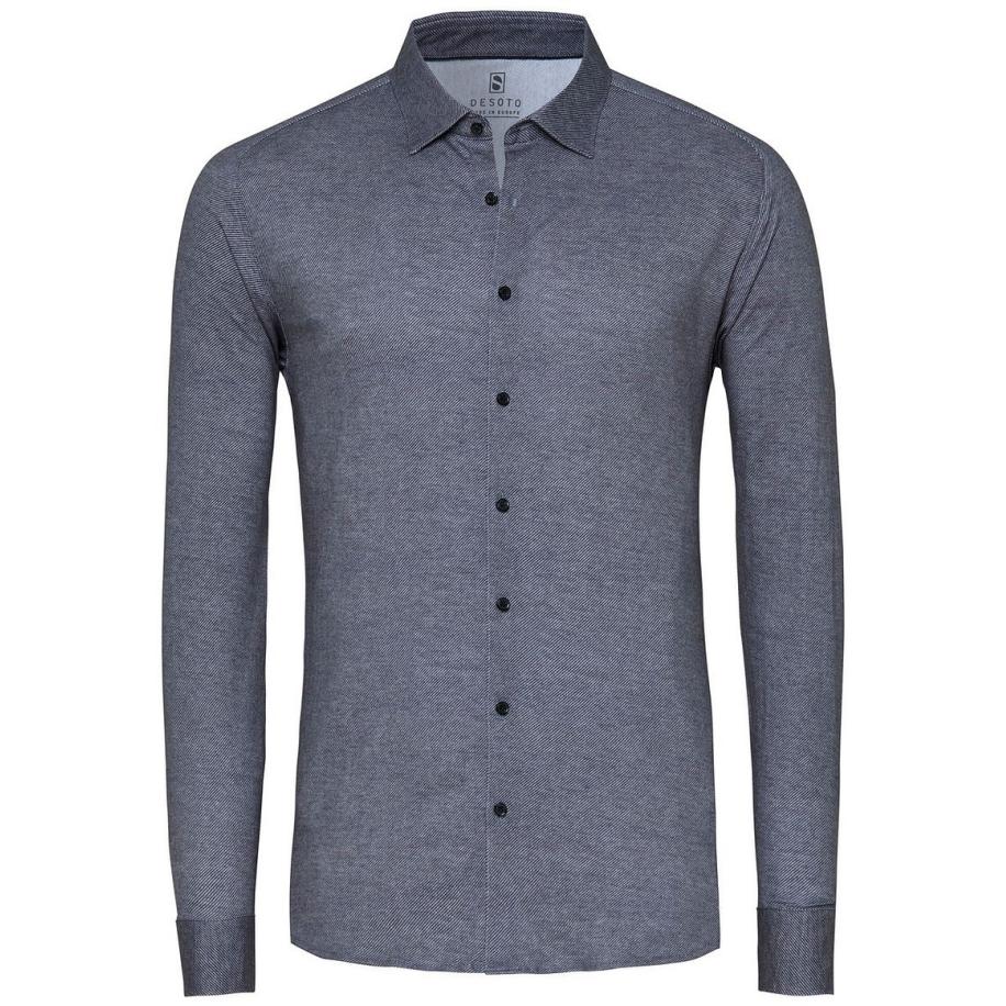 Desoto Overhemd Twill Optics Grijs Grijs