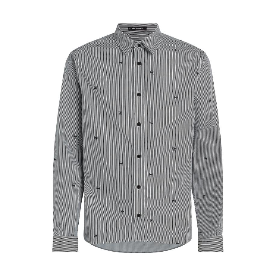 Karl Lagerfeld Karl Lagerfeld Overhemd Ikon zwart / wit -