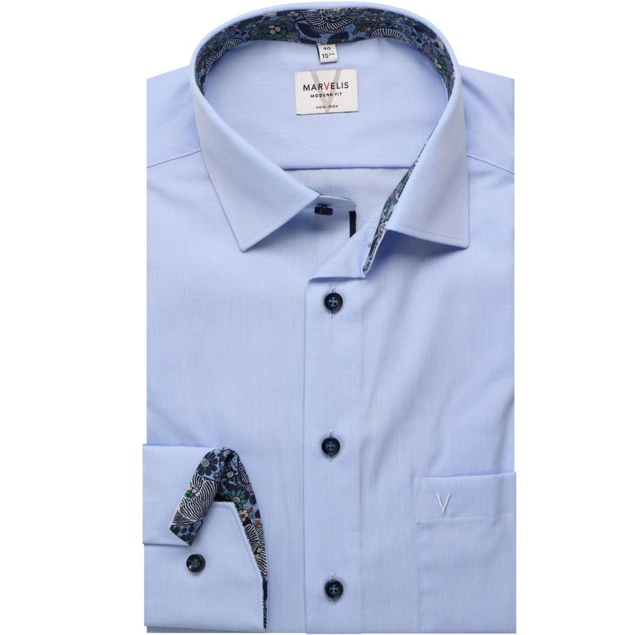 Marvelis Overhemd ML6 (vanaf 68 CM) blauw Blauw