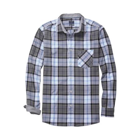 OLYMP Casual Overhemd wit, Ruit