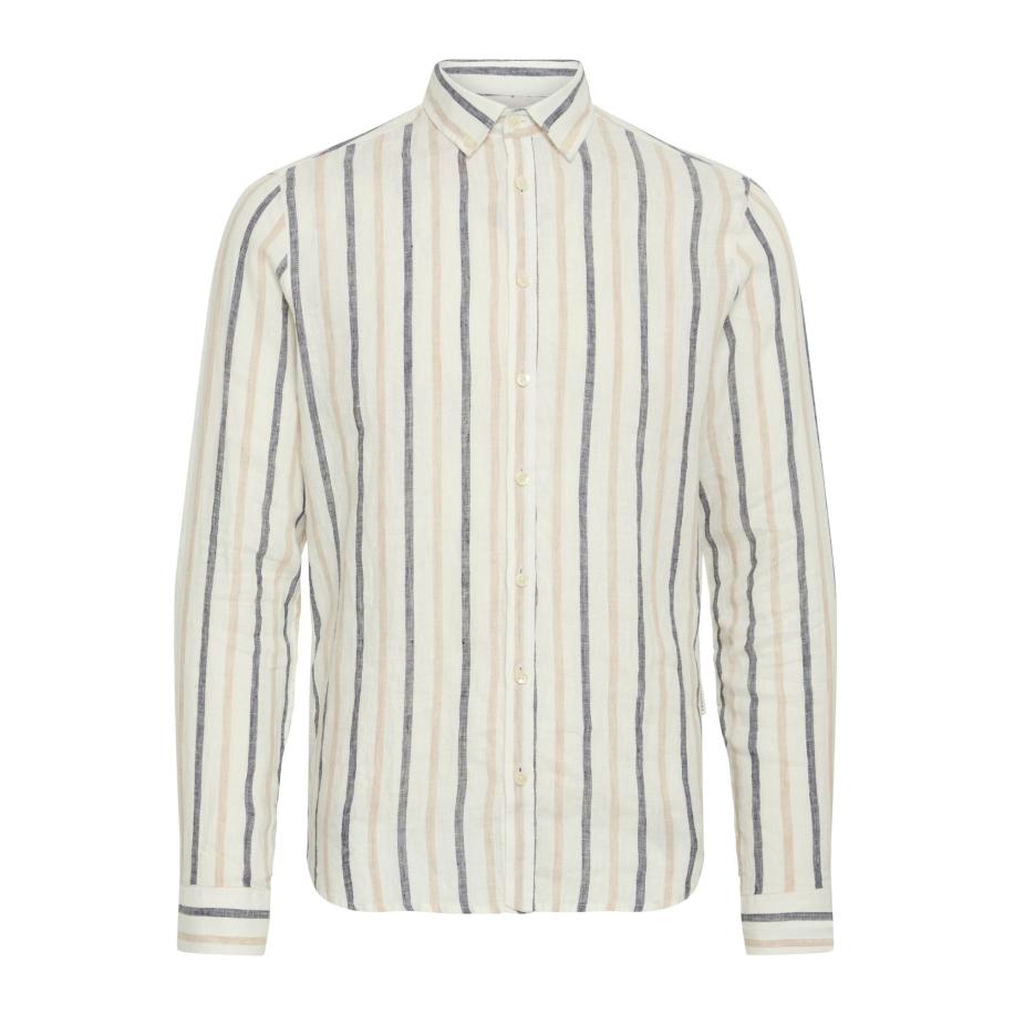 Casual Friday Casual Friday Overhemd CFDYLAN striped taupe -