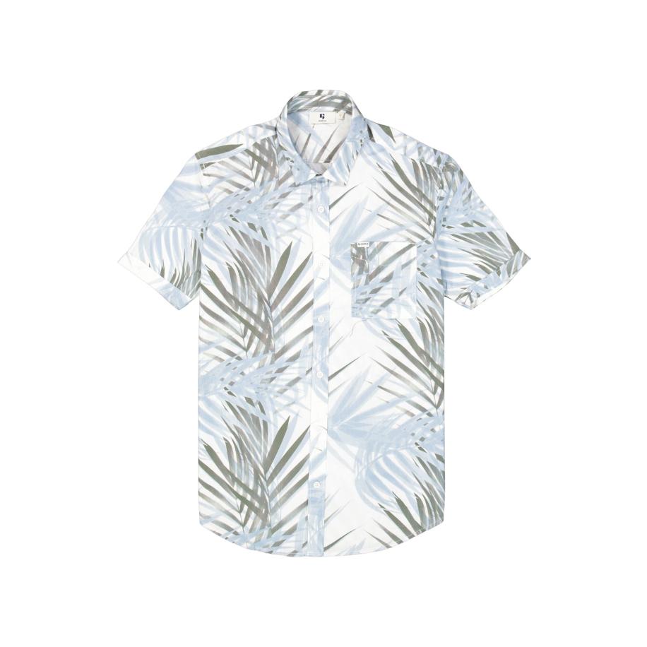 Garcia GARCIA Overhemd E51096 lichtblauw / donkergroen / wit -