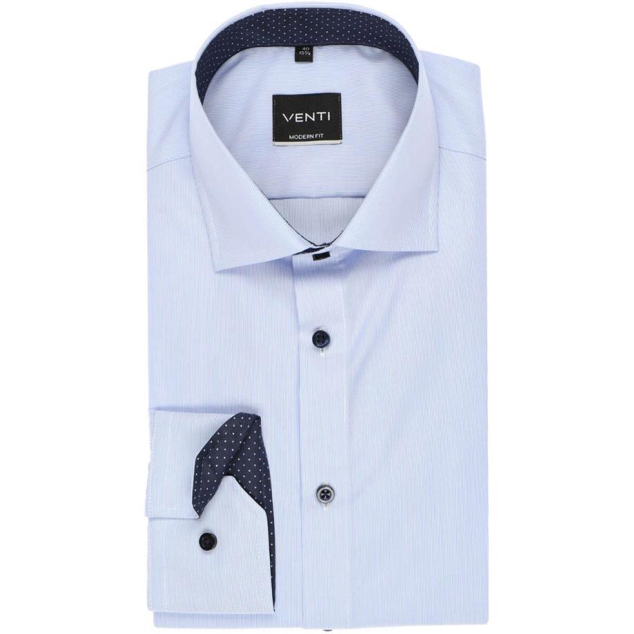 Venti Overhemd blauw, Faux-uni Blauw