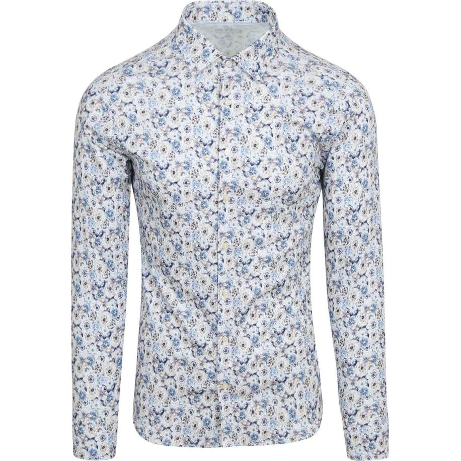 Desoto Overhemd Smooth Violets Blauw Blauw