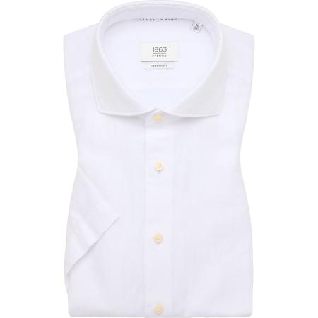 ETERNA 1863 Linnen Overhemd wit, Effen