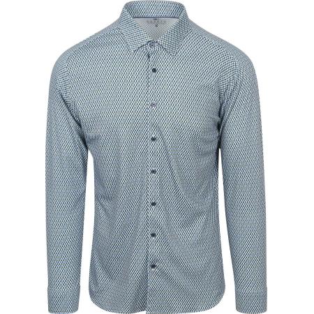 Desoto Overhemd Squares Groen Blauw