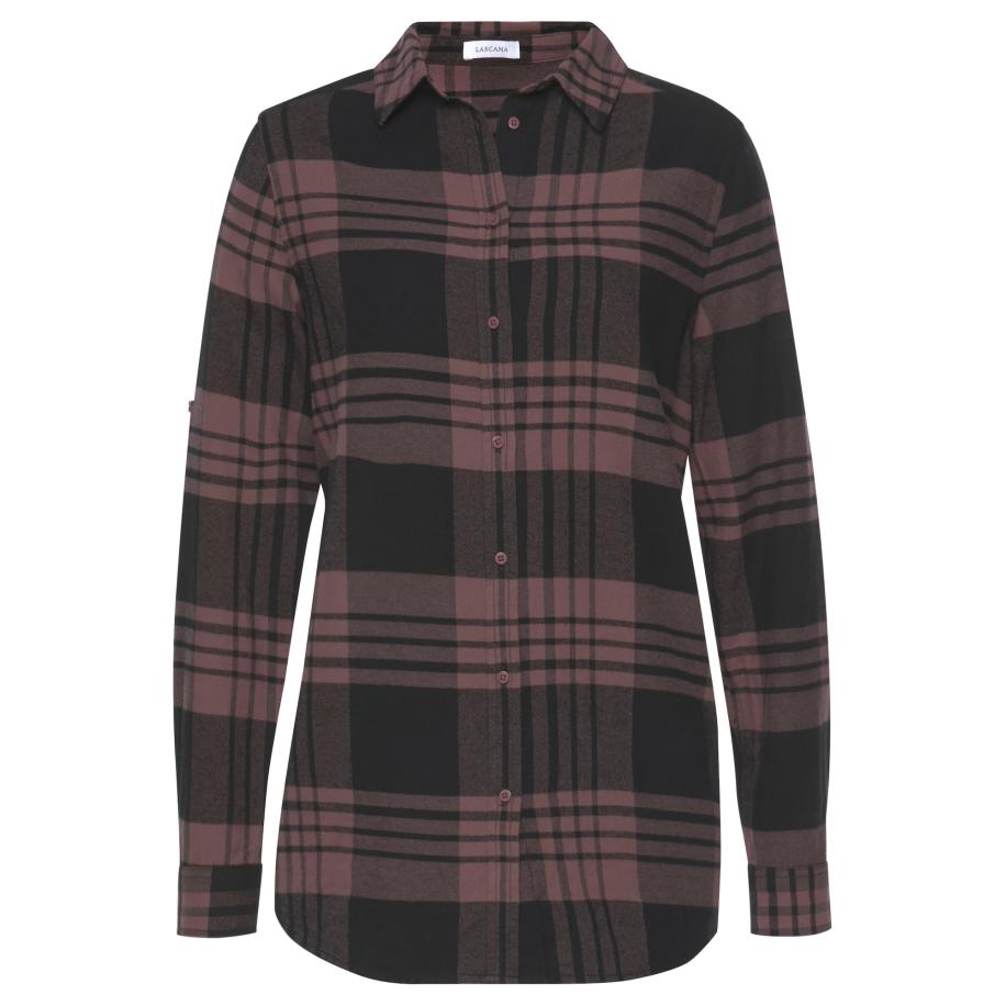 Lascana LASCANA Blouse mauve / zwart -