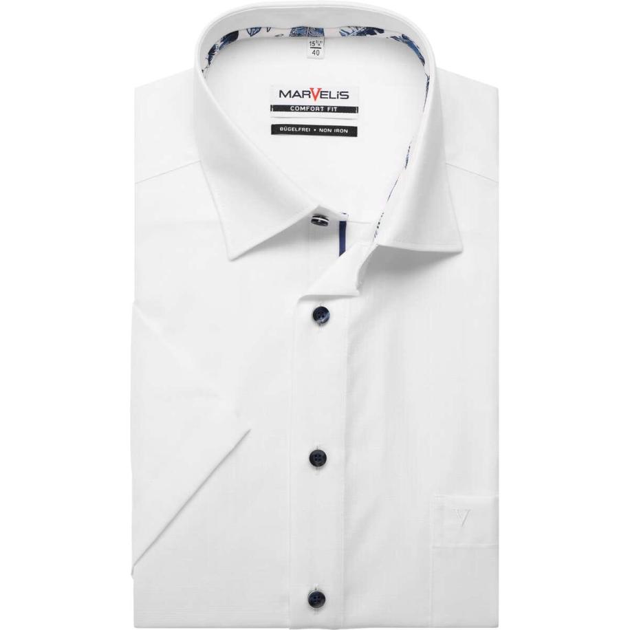 Marvelis Overhemd Korte mouw wit Wit