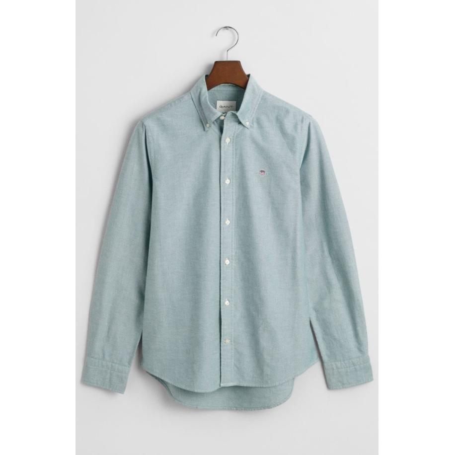 GANT Overhemd lichtgroen, Effen Groen