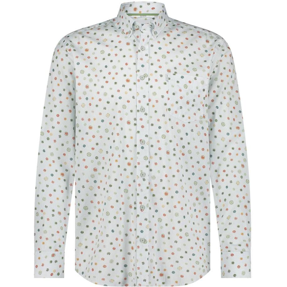 State of Art Shirt Poplin Printed Stripe Multicolour Multicolor