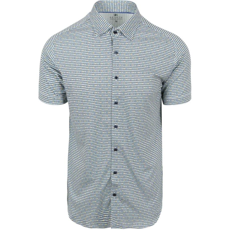 Desoto Short Sleeve Jersey Overhemd Print Groen Groen
