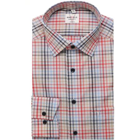 Marvelis Overhemd rood, Ruit