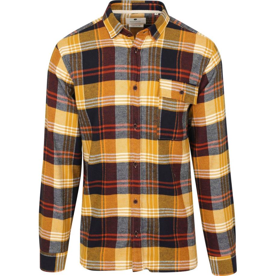 Anerkjendt Overhemd Akleif Ruit Geel Geel