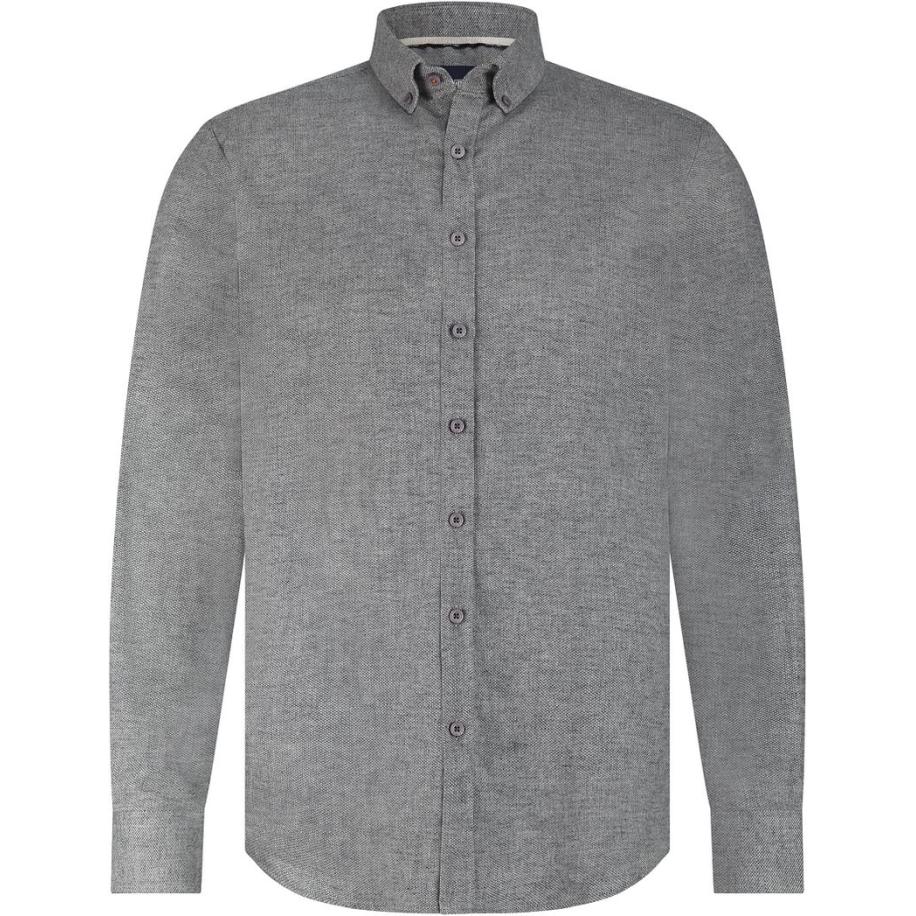 State Of Art Knitted Oxford Overhemd Grijs Grijs