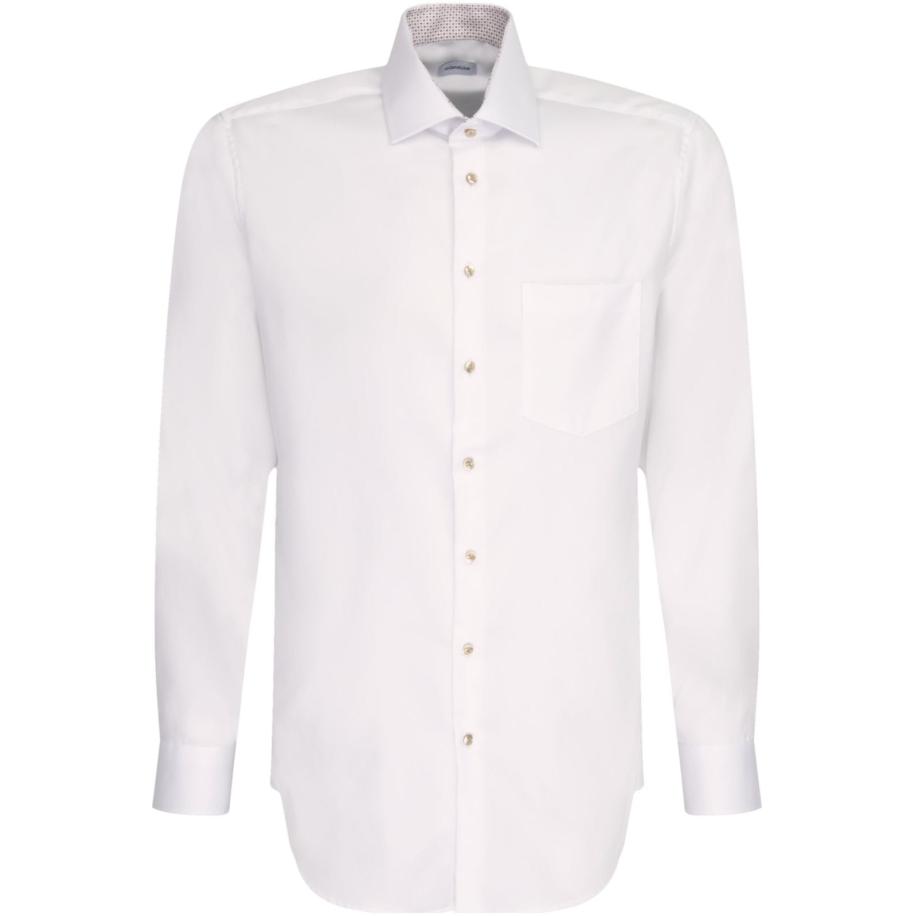 Seidensticker Overhemd wit, Effen Wit