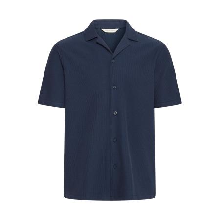 Casual Friday Casual Friday Overhemd CFARCHER knitted donkerblauw