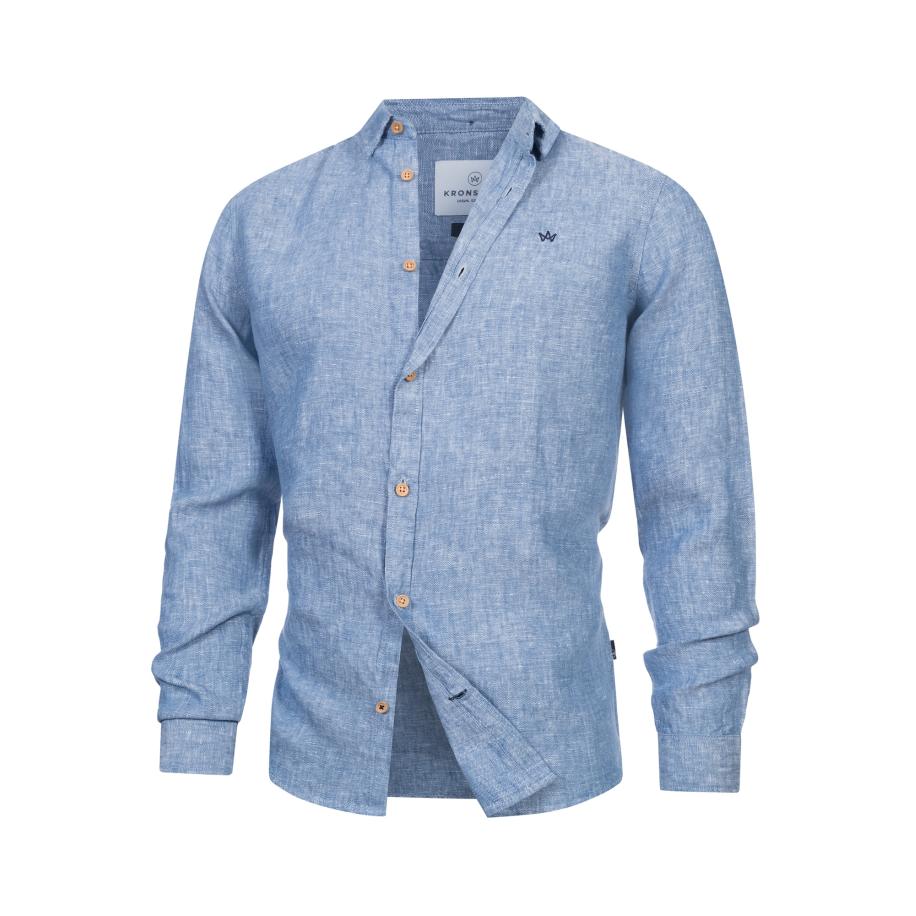 Kronstadt Kronstadt Overhemd Ayers blauw / zwart -